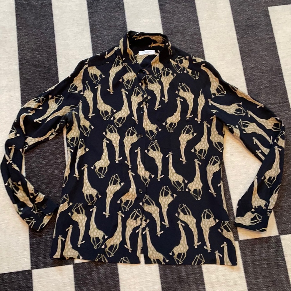 Equipment silk giraffe blouse